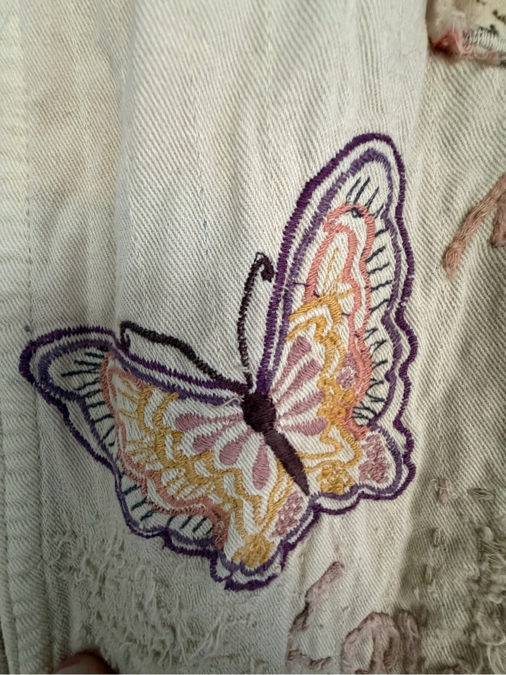 Magnolia PearlBohemian Embroidered Cream Women’s Pants - Picture 4 of 5